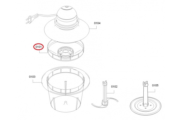 Fedél aprítótartály Bosch konyhai aprító alkatrész-2