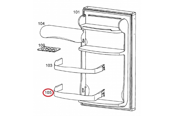 Italtartó korlát széles Lehel hűtőgép alkatrész-2
