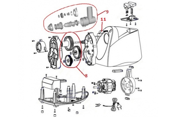 Fogaskerék készlet (eredeti) Gorenje MG1800TJW Húsdaráló alkatrész-2